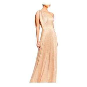 Dress The Population One Shoulder Sequin Midi Dress Womens XS Rose‎ Gold Glam